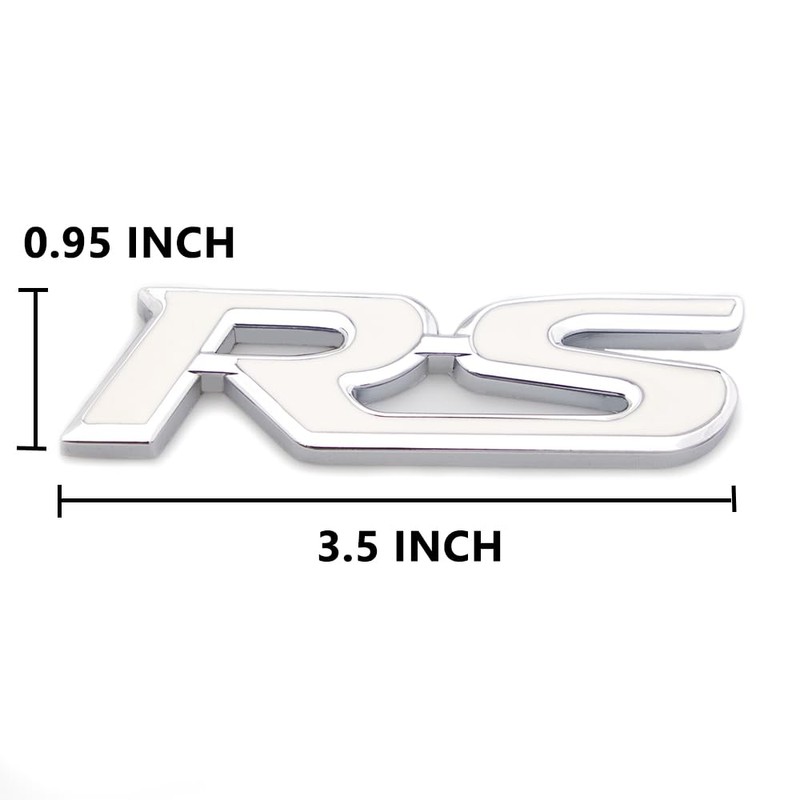 3D RS Emblem Front Grill Badge Decal Sticker Logo for