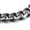 TruTi Gunmetal Grey Titanium 7MM Curb Link Necklace Chain 24"