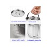 ZNZNANG Outdoor Camping Kettle，1.2L Outdoor Camping Kettle，Portable Hanging Pot Cookware