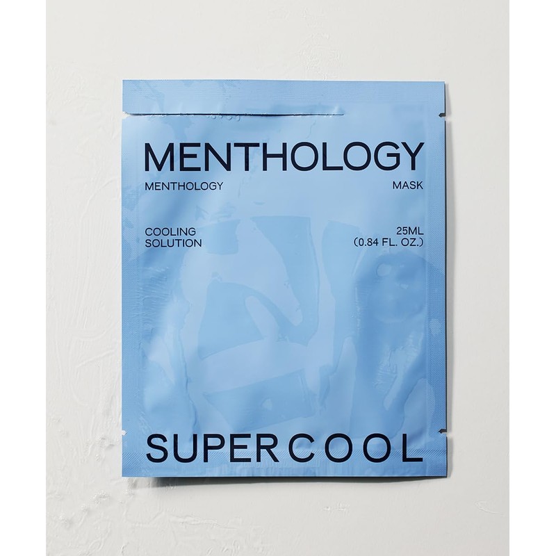 Menthology(メンソロジー) スーパークールマスクパック 鎮静シート フェイスパック 保湿 クールダウン 赤み・毛穴ケア 敏感肌 韓国コスメ メントロジー