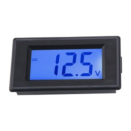 4V to 30V Two Wire LCD Display Voltmeter Digital Voltage Power Tester Power Line Volt Test Monitor Gauge Meter with Blue Screen Backlight for Household Plug into Outlet to Measure Voltage