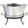 Tablecraft Beverage Tub Set, 6 Gallon, Galvanized/Black