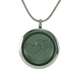 OneWorld Memorials Round Pewter Hearts Pendant