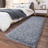 Ailyei Soft Runner Rugs for Bedroom Hallways, 2x6 Grey Fluffy