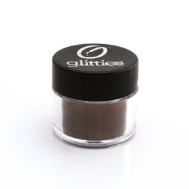GLITTIES - Chocolate - Brown Loose Fine Glitter Powder (.008") - Great for Nail Art, Nail Polish, Gel, Gel Polish or Acrylic Nail Powder - Solvent Resistant - (10 Gram Jar)