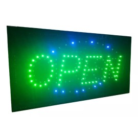 Anuncio Luminoso Open Close 2 En 1 Letrero De Luz Led