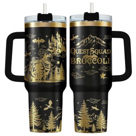 34HD Gifts for Book Lovers, Engraved Literature Tumbler 40 oz with Lid Stainless Steel, Dragon Themed Tumbler, Fantasy Book Mug, Bookish Items, Bookworm Gifts for Women