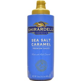 2 Pack - Ghirardelli - Sea Salt Caramel Flavored Sauce - 17 Oz Squeeze Bottle with Limited Edition Measuring Spoon