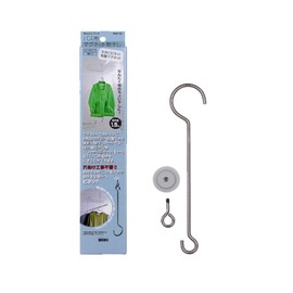 Wake Sangyo MGH-02 Magnetic Clothes Drying for Baths, Long Type, Laundry Hook, Load Capacity 3.3 lbs (1.5 kg), Bathroom Magnetic Hook, 1 Piece