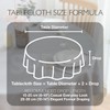 SPRICA Round Tablecloth 160cm Diameter Water Resistant Linen Texture Spill
