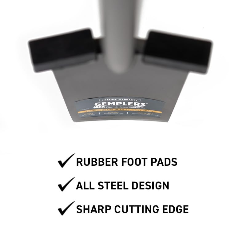 Gemplers All Steel Spade, Self-Sharpening Blade, Two Removable Footpads, 40.5"