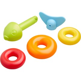 HABA 304907 – Fish, Bath Toy for Children from 1.5 Years in Fish Shape 15 cm in 5 Parts for Bath and Paddling Pool in Many Colours from 18 Months and Above