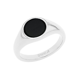 Amor 2037297 Unisex Unisex Ring Stainless Steel Black Comes in Jewellery Gift Box, None