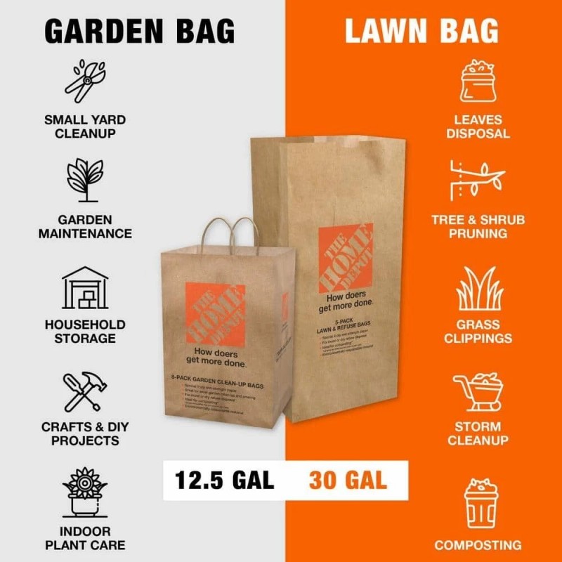 30 Gal. Paper Lawn and Leaf Bags - 20 Count