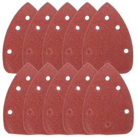 Supertool Mouse Sandpaper Detail Sander Sanding Sheets with 6 Holes for Black and Decker Sanders (Pack of 30), red