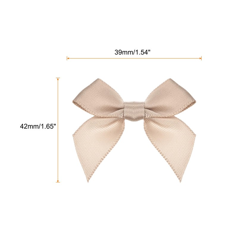 sourcing map 60Pcs Mini Ribbon Bow 1.5" Mini Fabric Satin