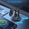 Linkstyle Car Charger Socket, Dual 18W USB-A & 30W Dual