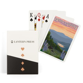 Lantern Press Coloma, California, Gold Country, Bear and Spring Flowers (52 Playing Cards, Poker Size Card Deck with Jokers)