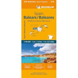 Michelin Spain: Balearic Islands Map 579: (Mallorca, Ibiza, Menorca)