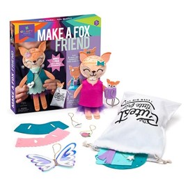 Craft-tastic - Kit de manualidades para hacer un amigo de zorro - Aprende a hacer 1 Stuffie fácil de coser con ropa y accesorios