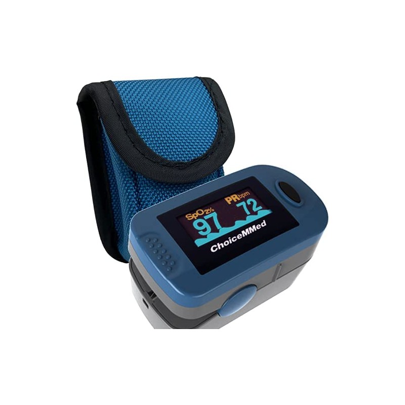 【特定保守管理医療機器】パルスオキシメーター 酸素飽和度 SpO2 シリコンカバー 収納ケース ストラップ 電池付き 血中酸素濃度 脈拍 自宅療養