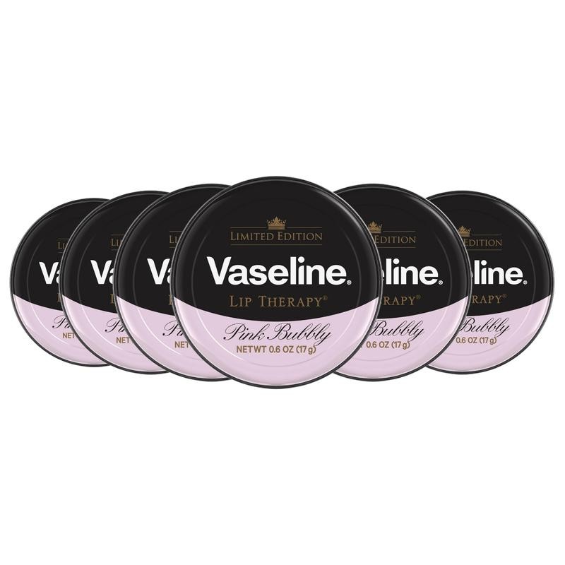 Vaseline Lip Therapy Pink Bubbly Lip Balm Tin, 0.7 Oz