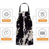 BGBDEIA Cowhide Print Apron Adjustable Neck Bib Apron for Men