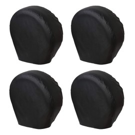VINPATIO Tire Covers 4 Pack, Waterproof Thickening Tire Wheel Protector for Truck, SUV, Trailer, Camper, RV, Universal Fits Tire Diameters 30-32 inches, Black