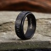 King Will 8mm Black Spinner Stainless Steel Ring Fidget Ring