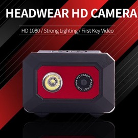 1080P Sports Camera with Night Vision, Head Mounted Actiong Camera for Outdoor Sports Traveling, with SOS Emergency Lights