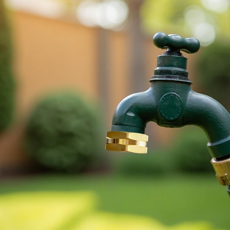 3 Pack garden hose caps with Washers, Brass Spigot Cap,