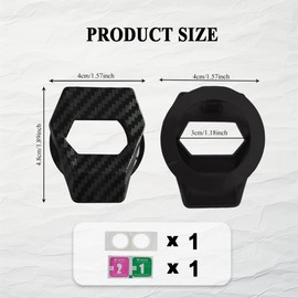 Tecledsn Car Engine Start/Stop Button Cover, Power Button Cover, Car Push Button Start Cover Car Power Control Trim, Car Accessories Key Ignition Switch Protective Cover for Cars (Carbon Fiber)