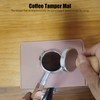 2Pcs Tamping Mat Silicone Coffee Pad with Beech Handle Tamper