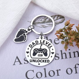 Pregnancy Announcement for Husband, First Time Dad Gifts, Valentines Day Gifts for New Dad Husband, New Dad Gifts, Dad Level Unlocked Keychain, Expecting Dad Gifts, Dad To Be Gifts