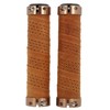 Gusti Nairo Q. Genuine Leather Handlebar Grip Brown Leather Metal