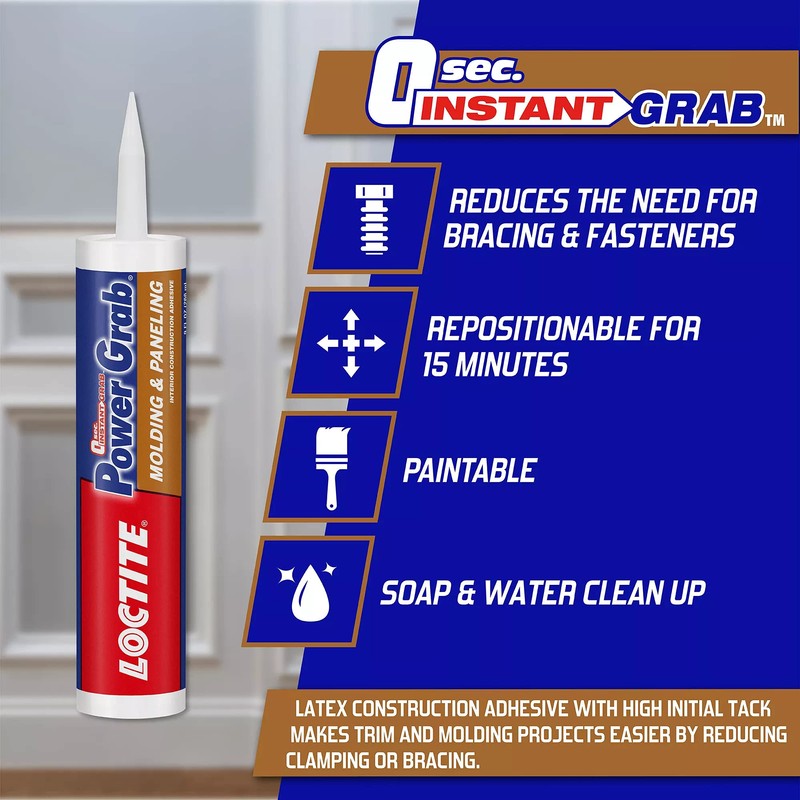 Loctite Power Grab Express Molding & Paneling Construction Adhesive, 9