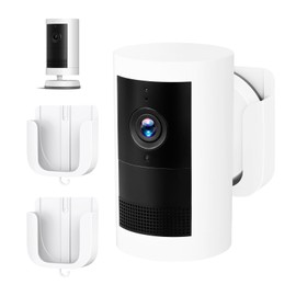 No Drill Wall Mount for Ring Outdoor Cam Plus, Easy Installation with Strong Adhesive Tape or Screws, Indoor Camera Mount for Ring Camera, 2Pack, White