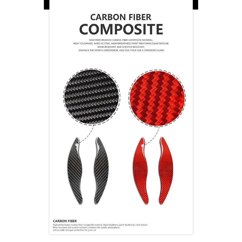 ontto Carbon Fiber Steering Wheel Shift Paddle Extended Fit for