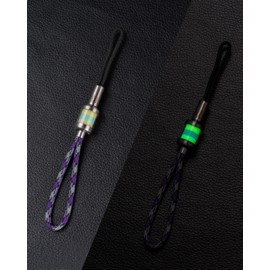 RovyVon Firefly Pro Aurora Borealis Paracord Decoration Fluorescent Beads, Glow in The Dark EDC Lanyard for Knives Zipper Pull Pendant Flashlight Knuckles Bracelet