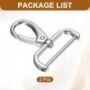 sourcing map 2Pcs Detachable Snap Hook Swivel Clasp 1 1/2"