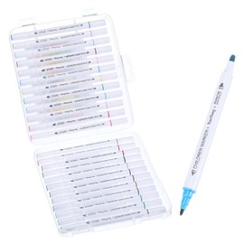 PATIKIL 24 Colors Alcohol Marker Pens, 1 Set Alcohol-Based Ink Dual Tip Art Markers Set with Box for Artist Coloring Sketching Drawing