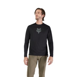 Fox Racing Men's Ranger Long Sleeve Mountain Bike Jersey, Black Fox Head, Large