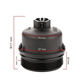 LST Oil filter housing, cover lid for oil filter