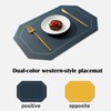 Faux Leather Placemats,Wipeable Dual Sided,Set of 4
