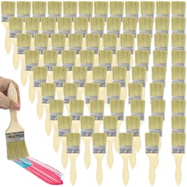 120PCS Chip Brushes 2 Inch Bulk Chip Paint Brushes Bulk Paint Brushes Wooden Stain Brushes for Paint, Glues, Varnish, Art and Crafts Supplies