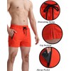 LINMYZAI Orange Men's Swim Trunks 5" Inseam with Mesh Lining