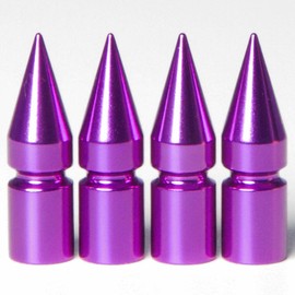 Circuit Performance VC6 Series Purple Aluminum Spiked Valve Stem Caps (Set of 4)