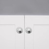 ZAUYX 10 Pack Solid Polished Chrome Knob Hardware Cabinet Handles