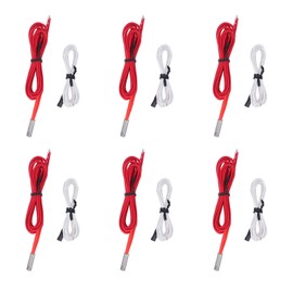 3D Printer Hotend Kit Accessories 6Pcs 12V 40W Heating Tube Pipe and 6Pcs Thermistor