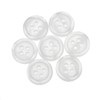 dophee 100pcs Plastic White Buttons for Crafts, 4 Holes Round